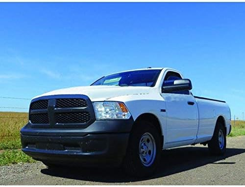Compatible with 2013-2018 Ram 1500 Front Hood Bumper Mesh Style Glossy Black ABS Plastic Grille