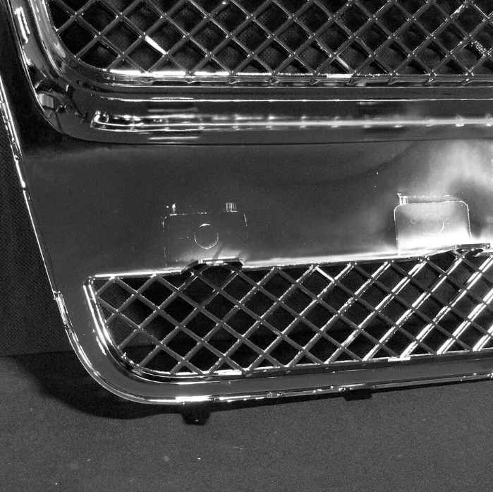 Mesh Upper Hood Grille Grill Chrome Compatible with 2007-2010 Ford Explorer/Explorer Sport Trac