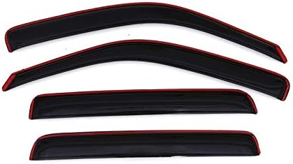 4pcs Dark Smoke in-Channel Style Sun Rain Guard Vent Shade Window Visors Compatible with 06-14 Honda Ridgeline