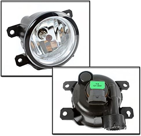 LED DRL Bumper Driving Fog Lights Lamps Chrome Compatible with 2015-2016 Honda Fit