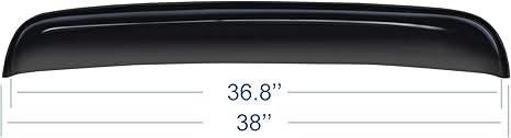 38in. Universal Thickness Dark Smoke Tint Top Sun Moon Roof Rain Snow Guard Window Sunroof Moonroof Wind Deflector