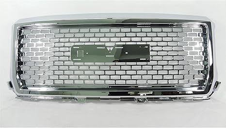 1pc Compatible with 2014-2015 GMC Sierra 1500 Front Hood Grill Bumper Mesh Style ABS Plastic Grille