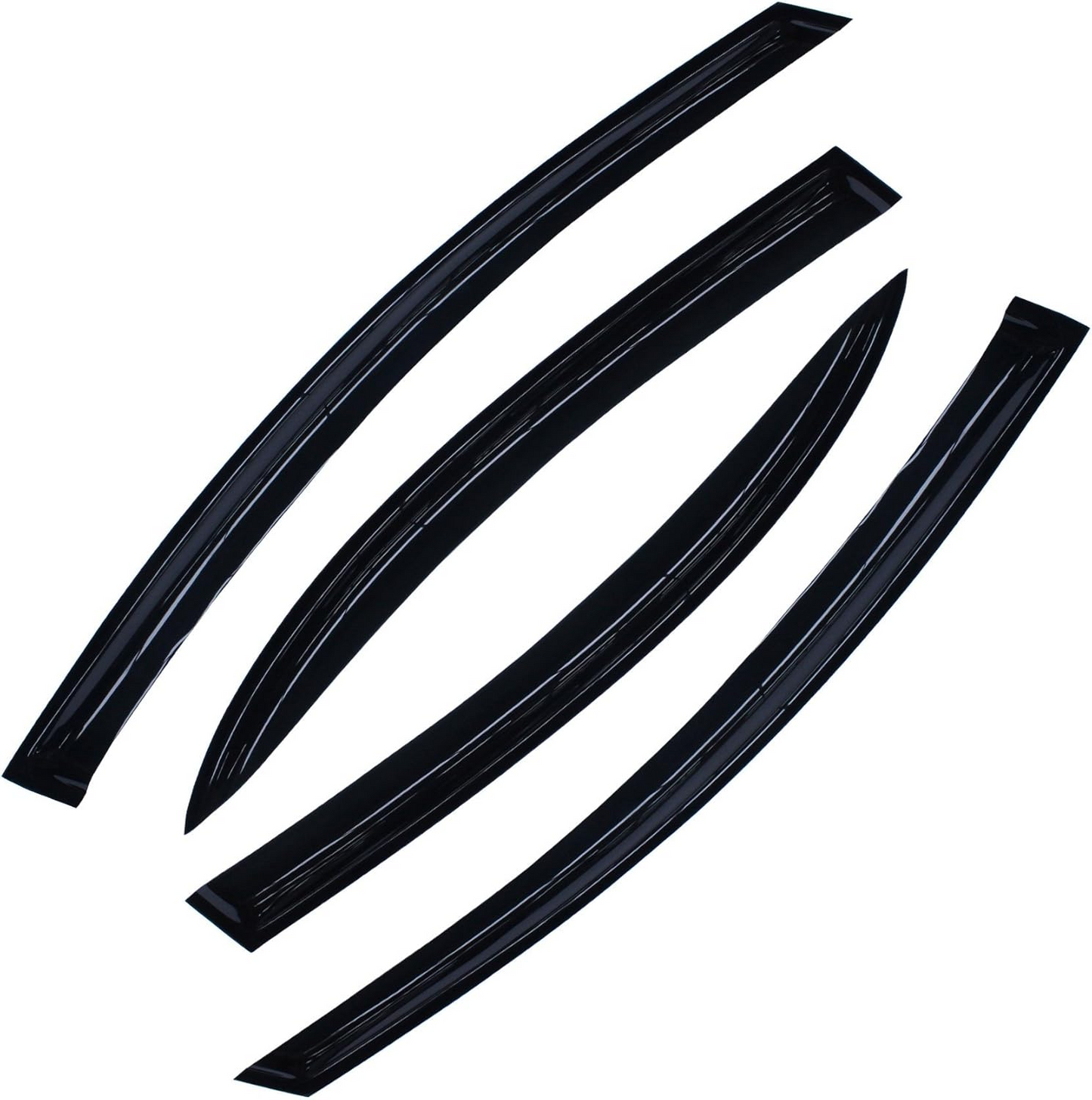 4pcs Window Visors Sun Rain Guard Out-Channel Style for 06-11 Honda Civic 4-Door Sedan Side Window Deflectors Visor