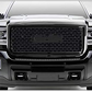 Mesh Style Front Bumper Hood Upper Grille Grill Gloss Black For 2014-2015 GMC Sierra 1500 Pickup Truck