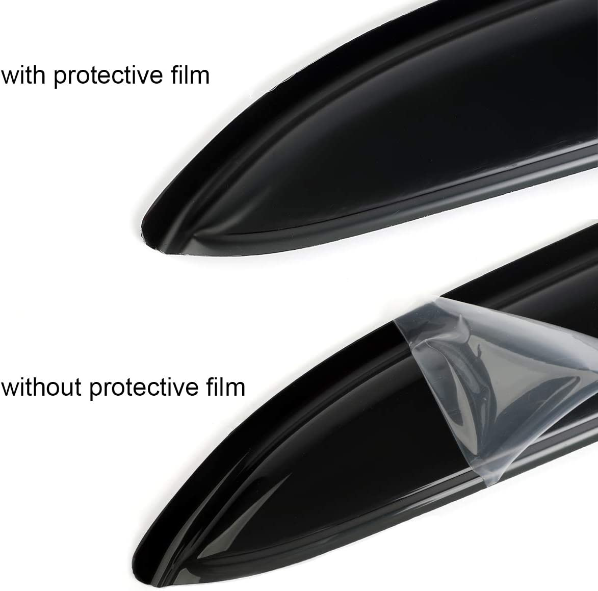 4pcs Window Visors Sun Rain Guard for 04-14 Ford F150 Extended Cab Smoke Side Wind Deflectors Visor