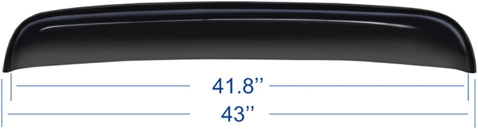 43in. Universal Thickness Dark Smoke Tint Top Sun Moon Roof Rain Snow Guard Window Sunroof Moonroof Wind Deflector