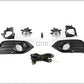 Bumper Driving Fog Lights Lamps w/Bezels+Switch+Harness Kit Chrome Compatible with 2019-2021 Honda HR-V HRV