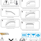 4pcs Compatible with 07-14 Cadillac Escalade Sun Rain Guard Vent Shade Window Visors