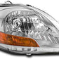 Replacement Chrome Headlight Headlamp Lamp Passenger Side Compatible with 2007-2012 Toyota Yaris Sedan 4DR