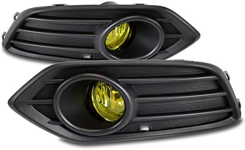 Bumper Driving Fog Lights Lamps w/Bezels+Switch+Harness Kit Chrome Compatible with 2019-2021 Honda HR-V HRV