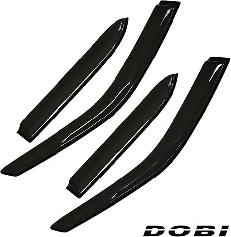 4pcs Smoke Tint Out-Channel Reinforced Acrylic Sun Rain Guard Vent Shade Window Visors for 98-02 Chevrolet Prizm & 98-02 Toyota Corolla