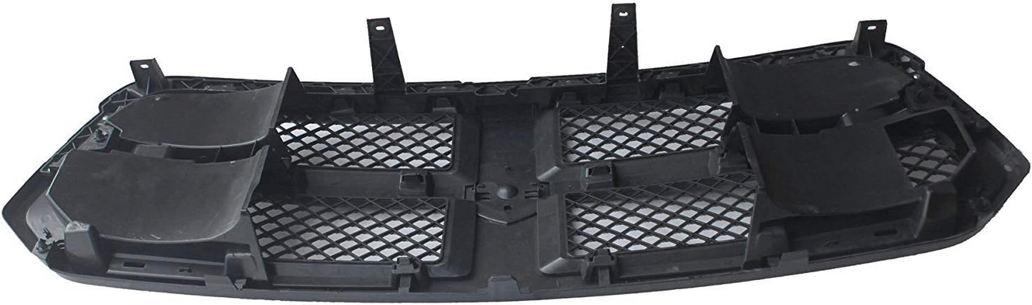 Compatible with 2013-2018 Ram 1500 Front Hood Bumper Mesh Style Glossy Black ABS Plastic Grille