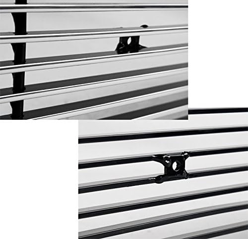Front Bumper Upper + Lower Billet Grille Insert Combo Compatible with 2003-2005 Honda Accord Sedan