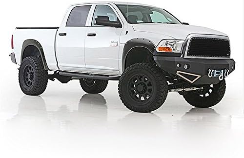 4pcs Textured Black ABS Plastic Pocket-Riveted Fender Flares with Mounting Hardware & Instruction Fit 09-16 Dodge Ram 1500 Pickup