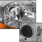 Replacement Chrome Headlight Headlamp Lamp Passenger Side Compatible with 2007-2012 Toyota Yaris Sedan 4DR