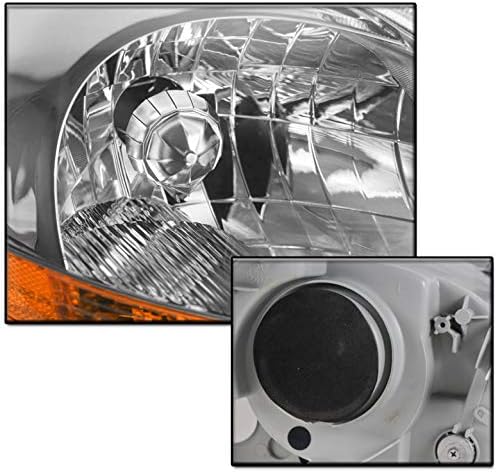 Replacement Chrome Headlight Headlamp Lamp Passenger Side Compatible with 2007-2012 Toyota Yaris Sedan 4DR