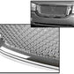 Front Bumper Upper Mesh Style Grille Grill Insert Chrome Compatible with 2002-2008 GMC Envoy