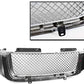 Front Bumper Upper Mesh Style Grille Grill Insert Chrome Compatible with 2002-2008 GMC Envoy