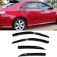 4pcs Dark Smoke Outside Mount Style Sun Rain Guard Vent Shade Window Visors Fit 07-11 Toyota Camry