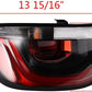 Rear Brake Running Tail Lights Assembly Turn Signal Indicator Outer Tail Lamp Clear Red Lens Compatible for Jeep Compass 2017-2020 Fits OE# CH2804115 55112839AC, 1PC Driver