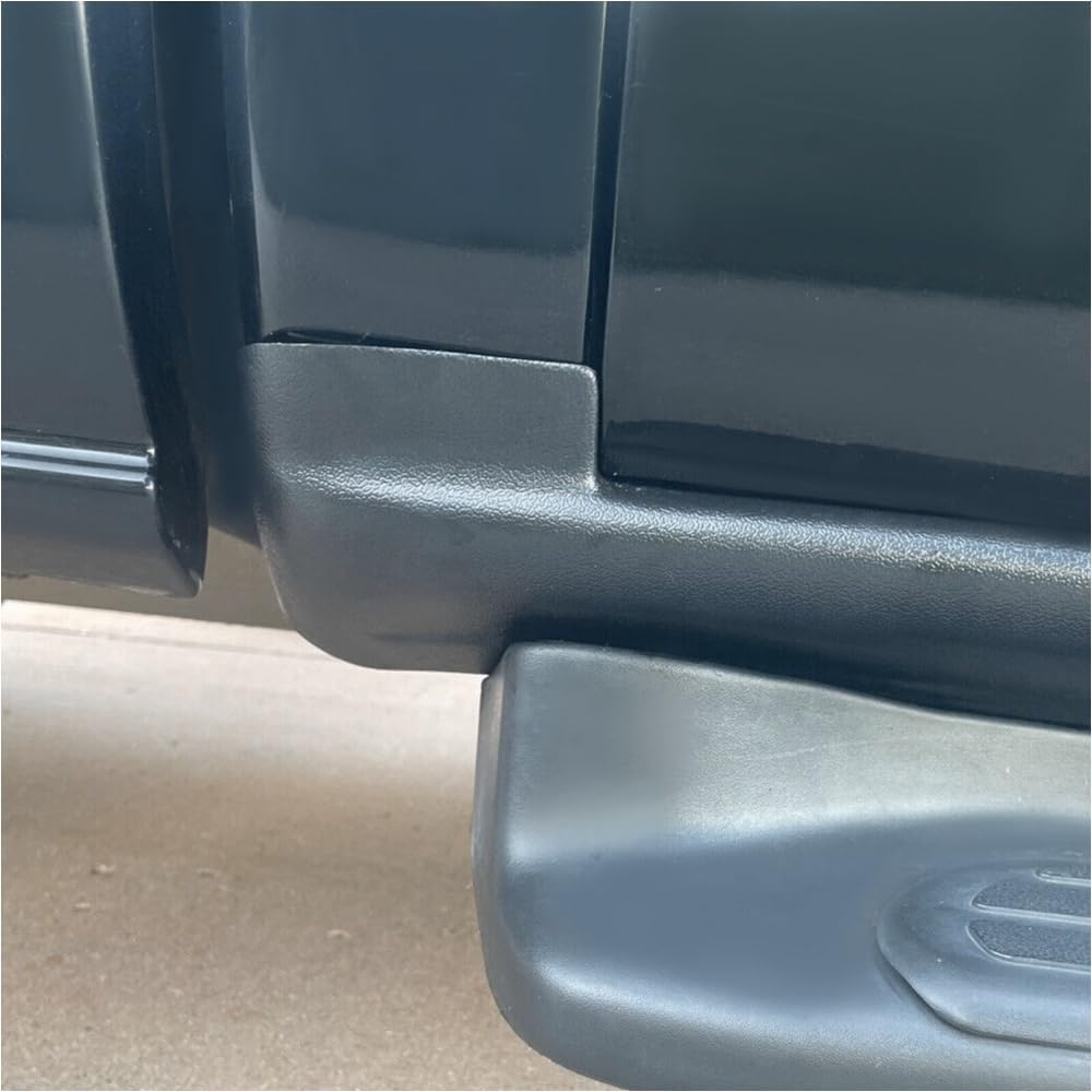 Rocker Panels Covers for Chevy for Silverado 3500/2500HD/2500/1500,for GMC for Sierra 3500/2500HD/2500/1500 Extended Cab (Black,Plastic) 4pc Left Right Front Rear Lower Textured