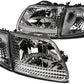 Replacement Headlights w/Corner Lights Amber/Smoke Compatible with 1997-03 Ford F-150 | 1997-02 Expedition