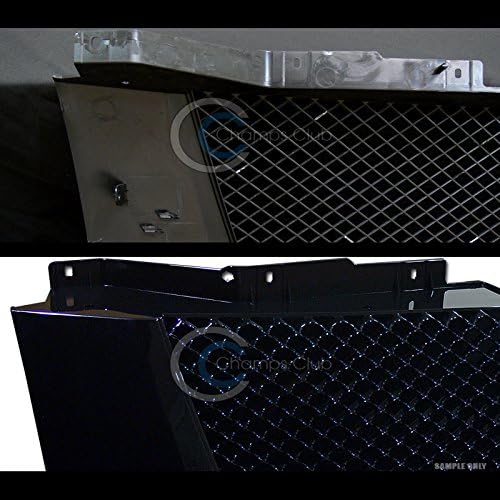 Front Grill Cover Compatible with 2007-2014 Cadillac Escalade/EXT | Glossy Black Luxury Sport Mesh Style Front Bumper Grille Guard | Front Grille Mesh Guard