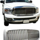 Fit 06-08 Dodge Ram 1500 06-09 Ram 2500/3500 Pickup 1pc Chrome Plated Finish ABS Plastic Vertical Style Badgeless Front Grille