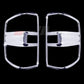 Compatible with(Just Overlay Stick on) 2 Chrome Tail Light Covers for 2014-15 16 17 Chevy Silverado 1500 2500HD/3500HD 15-2016 - Solid Center Rear Back Lights Outline