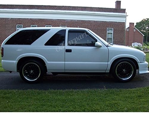 Fit 94-04 Chevy S10 95-05 Blazer 2-Door 94-04 GMC Sonoma 95-01 S15 Jimmy 2-Door 96-00 Isuzu Hombre 2pcs Front Smoke Sun/Rain Guard Vent Shade Window Visors