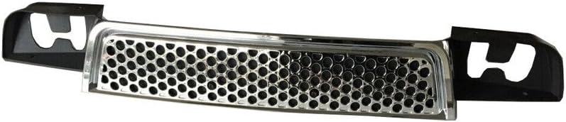 1pc Upper + 1pc Lower Bumper Front ABS Plastic Chrome Round Hole Style Grille Assembly For 07-14 GMC Yukon Base/SLE/SLT/Denali & 07-14 GMC Yukon XL 1500/2500 SLE/SLT/Denali