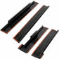 Rocker Panels Covers for Chevy for Silverado 3500/2500HD/2500/1500,for GMC for Sierra 3500/2500HD/2500/1500 Extended Cab (Black,Plastic) 4pc Left Right Front Rear Lower Textured