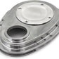 SBC 350 2-Piece Polished Aluminum Timing Chain Cover w/Inspection Plate PCE265_1061