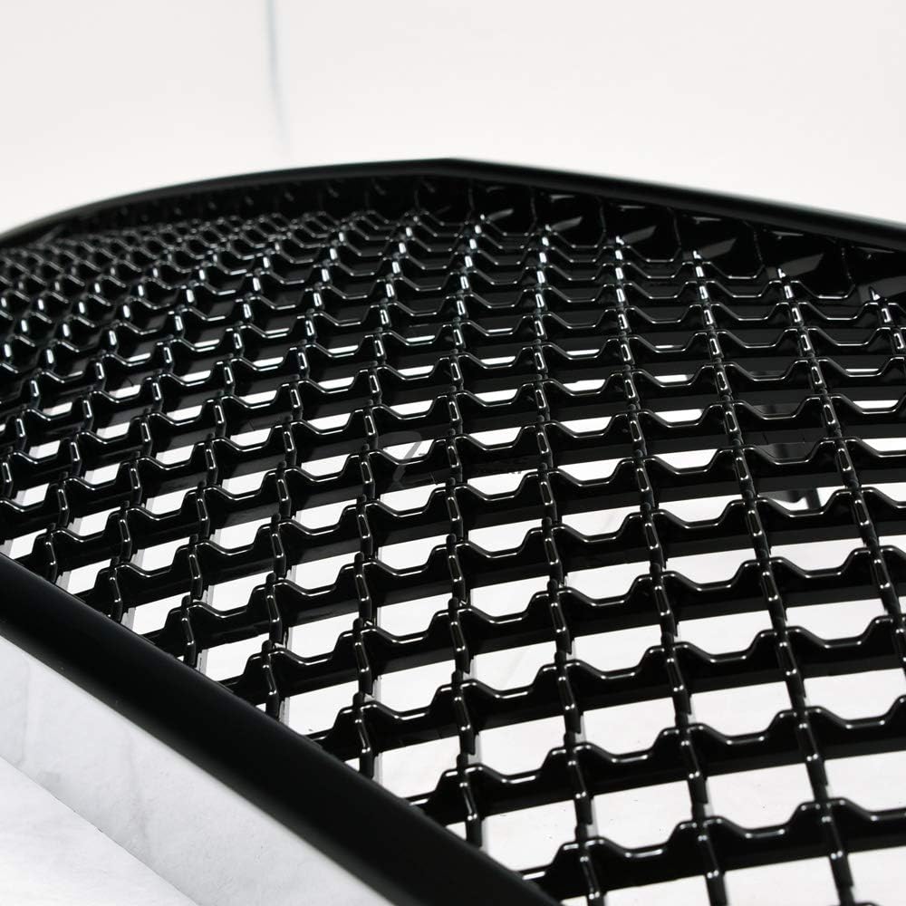 Black Finished Mesh Front Hood Bumper Grill Grille Compatible with 1999-2006 Chevy Silverado 1500/2500