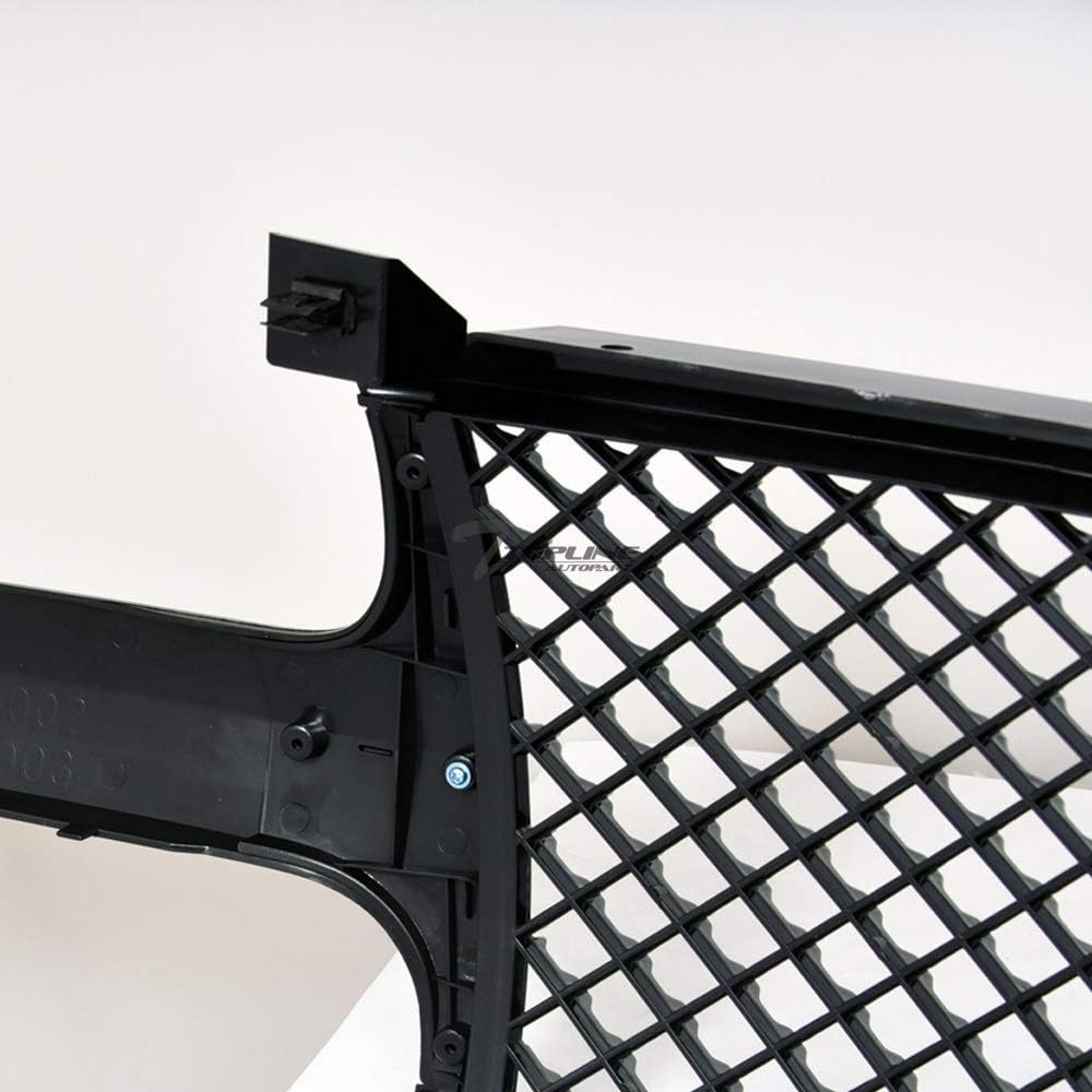 Black Finished Mesh Front Hood Bumper Grill Grille Compatible with 1999-2006 Chevy Silverado 1500/2500