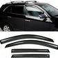 New 4pcs for 11-15 Kia Sorento Wind Dark Smoke Out-Channel/Outside Mount Style Wind Sun Rain Guard Vent Shade Deflector Window Visors
