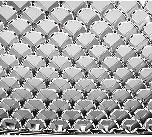 Front Bumper Upper Mesh Style Grille Grill Insert Chrome Compatible with 2002-2008 GMC Envoy