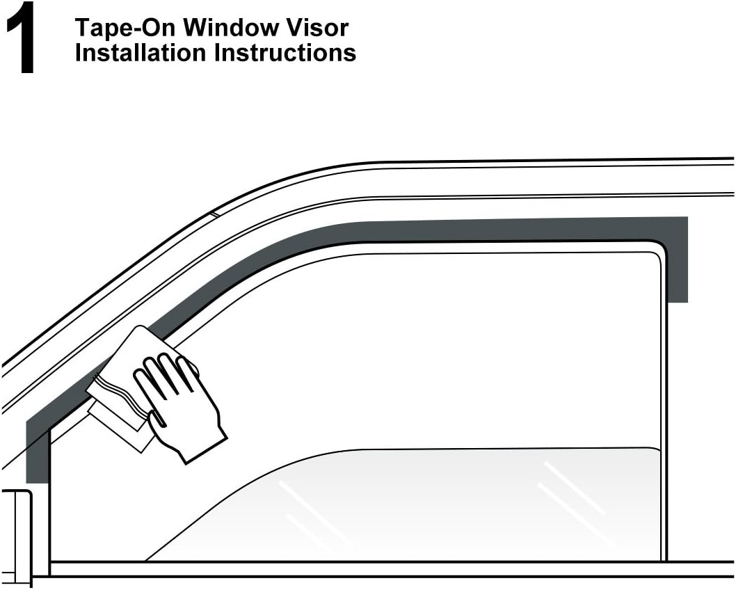 Vent Shade Front Rear Smoke Sun/Rain Guard Window Visors for 02-10 Explorer Mercury Mountaineer 03-05 Lincoln Aviator 4-Door SUV Only (Expect Sprot Trac or 2-Door Model)