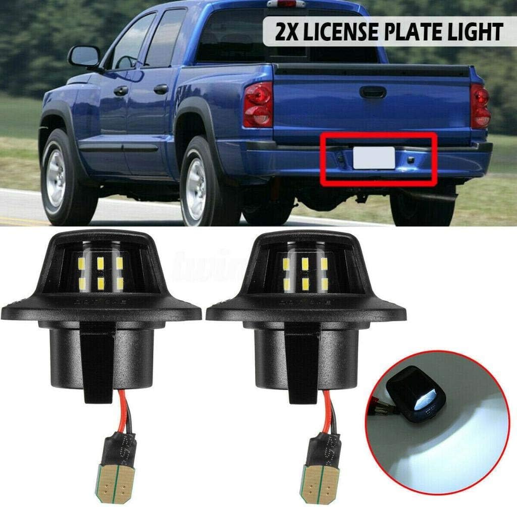 Bright-TECH Series 2pcs 9 SMD Replacement LED License Plate Light Lamp Designed for 1997-2011 Dodge Dakota Mitsubishi Raider