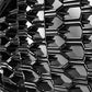 Front Bumper Upper Honeycomb Mesh Grille Insert Gloss Black/Chrome Trim Compatible with 2013-16 Ford Fusion