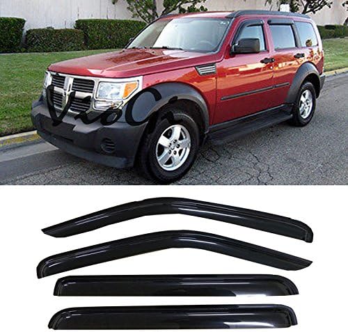 4pcs for 2007-2012 Nitro Sun Rain Guard Window Visors 94307