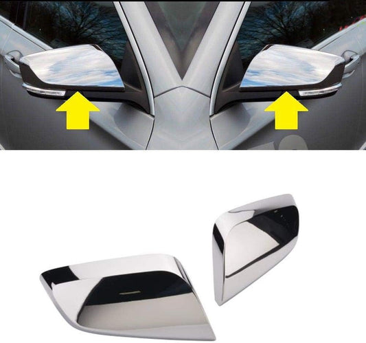 3-Layers Shiny Chrome Plated Parts Accessories Top Half Side Mirror Cover Designed For 2014-2020 Chevrolet Impala