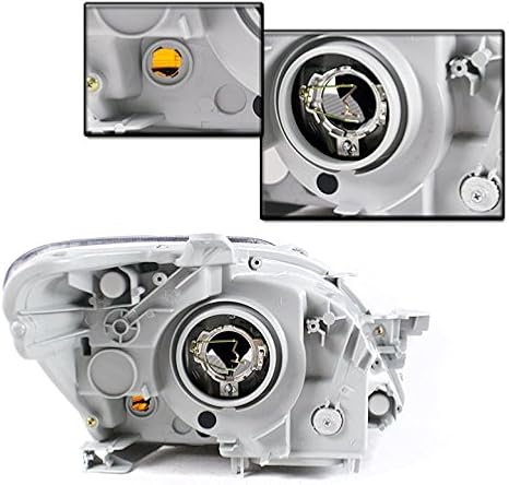 Replacement Black Headlights Lamps Compatible with 2007-2012 Toyota Yaris Sedan 4DR