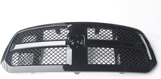 Compatible with 2013-2018 Ram 1500 Front Hood Bumper Mesh Style Glossy Black ABS Plastic Grille