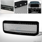 Black Rivet Steel Front Grill Hood Bumper Grille Compatible with 2005-2007 F250 F350 Superduty/Ford Excursion