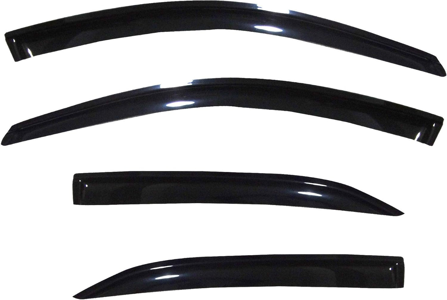 4pcs Dark Smoke Outside Mount Style Sun Rain Guard Vent Shade Window Visors Fit 07-11 Toyota Camry