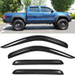 4pcs Smoke Tint Out-Channel ReinCompatible withced Acrylic Sun Rain Guard Vent Shade Window Visors Compatible with 05-15 Toyota Tacoma Double Crew Cab with Four Full Size Doors