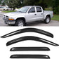 4pcs Smoke Tint Out-Channel Reinforced Acrylic Sun Rain Guard Vent Shade Window Visors Compatible with Dodge 98-03 Durango 00-04 Dakota Crew Quad Cab with 4 Full Size Doors