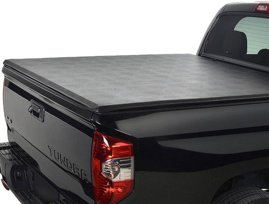 Black Vinyl Clamp On Soft Lock & Roll-up Top Mount Tonneau Cover Assembly w/Rails+Mounting Hardware Fit 05-15 Toyota Tacoma Pickup 6ft Fleetside Bed