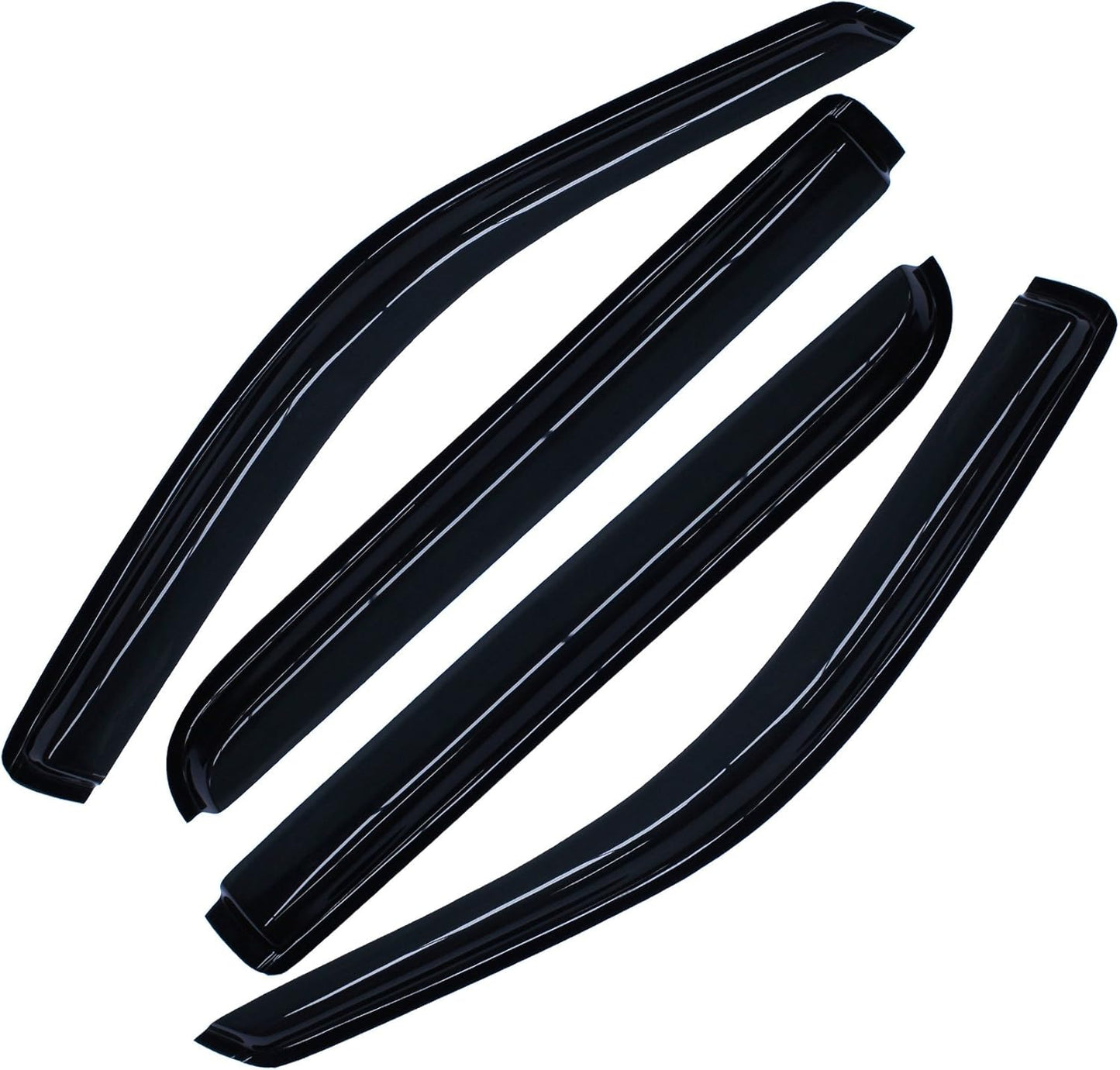 Vent Shade Front Rear Smoke Sun/Rain Guard Window Visors for 02-10 Explorer Mercury Mountaineer 03-05 Lincoln Aviator 4-Door SUV Only (Expect Sprot Trac or 2-Door Model)